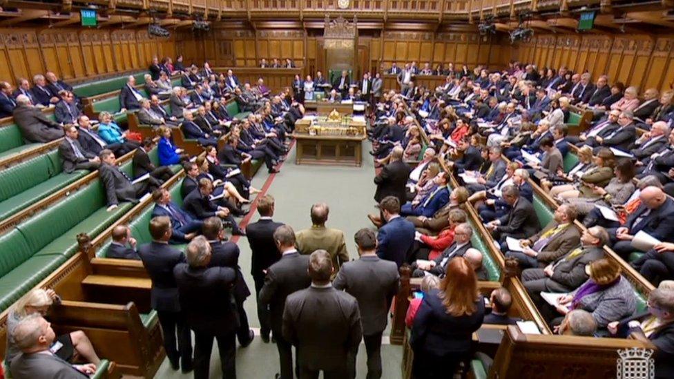 Inside the House of Commons.