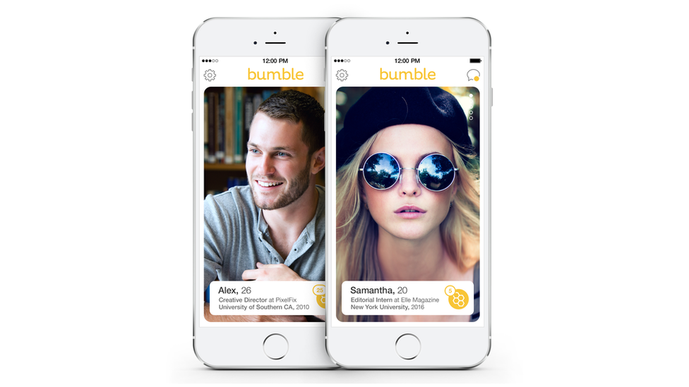 A screen grab from Bumble