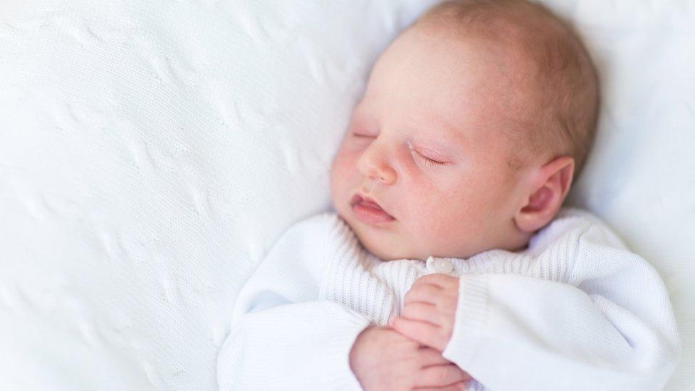 Close up of baby sleeping