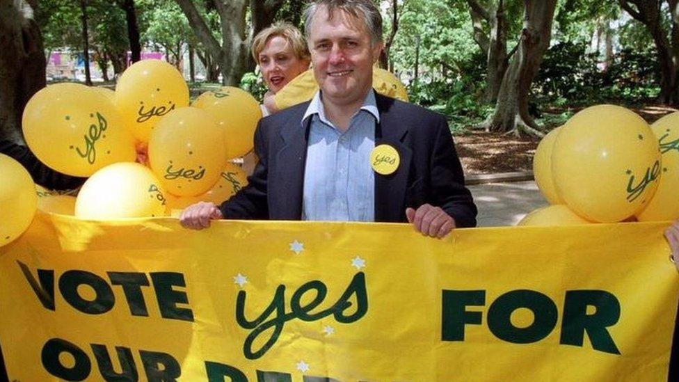 Malcolm Turnbull when he was chairman of the Australian Republican Movement