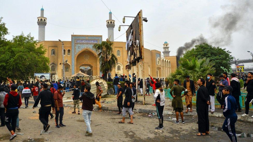 protests in Najaf 01/12