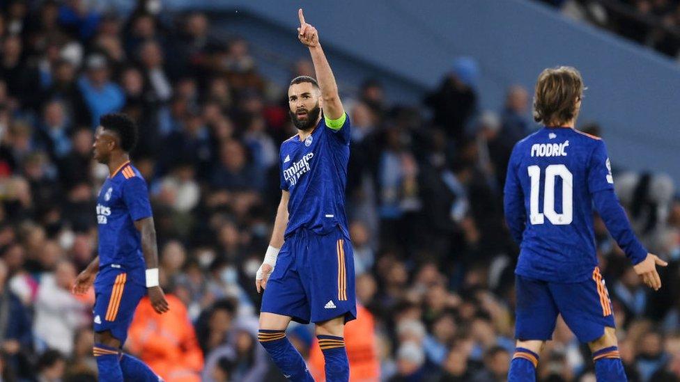 Benzema celebrates