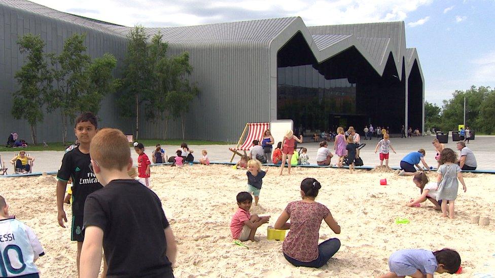 Riverside Museum sand pit