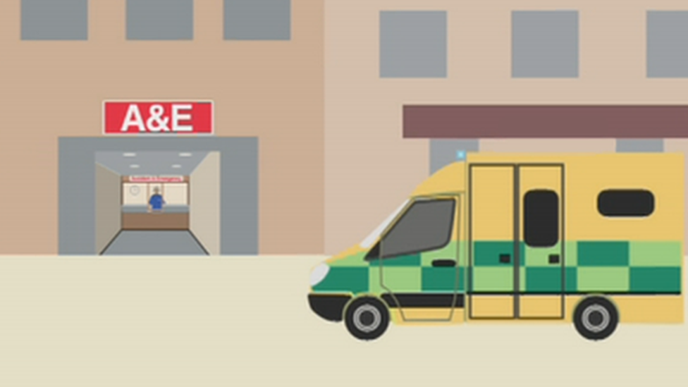 Ambulances outside A&E