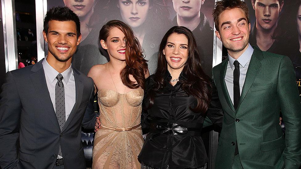 Cast of Twilight and author Stephenie Meyer