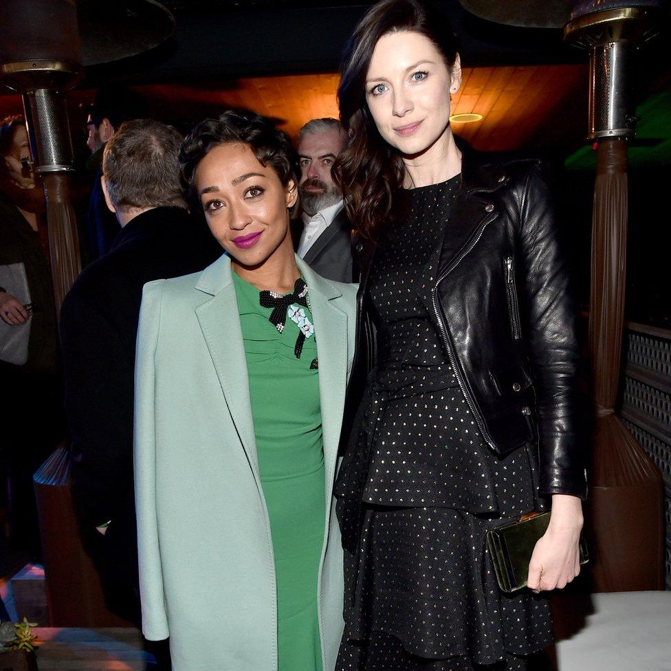 Ruth Negga and Caitriona Balfe at the Oscar Wildes