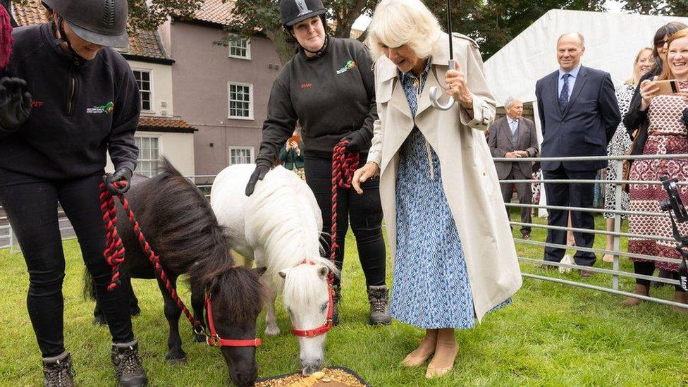 Queen Camillia at Anna Sewell House in 2023