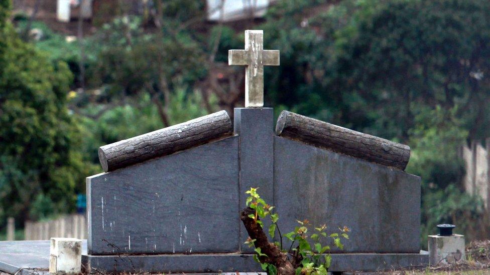 A gravestone in Durban, South Africa.