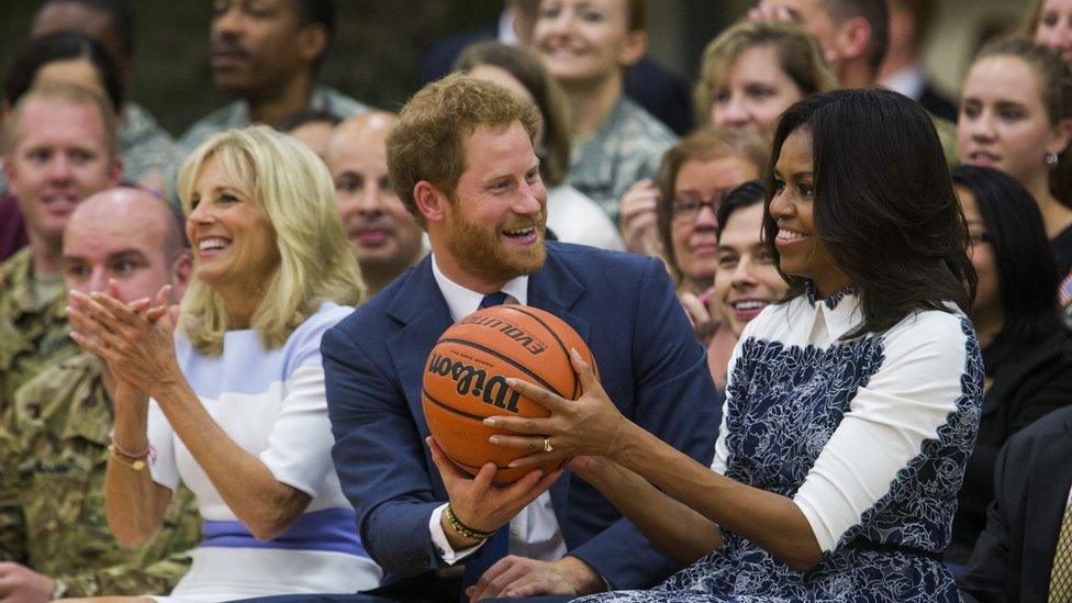 Prince Harry and Michelle Obama