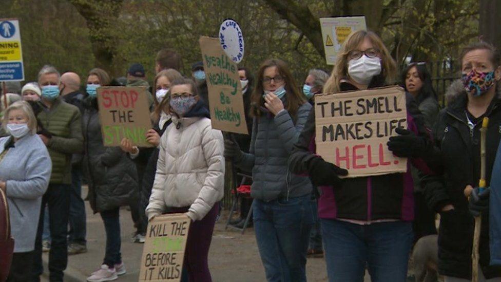 A previous protest against the site