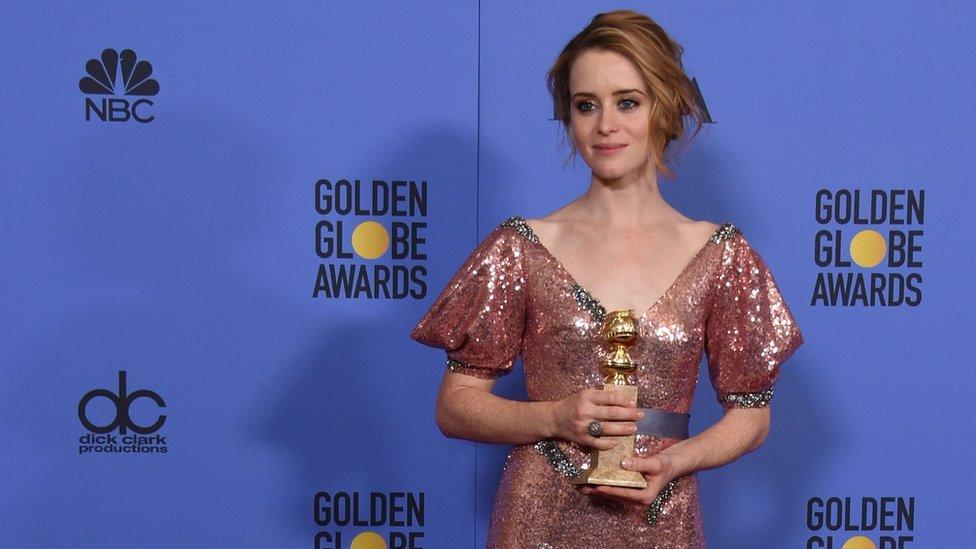 Claire Foy at the Golden Globes