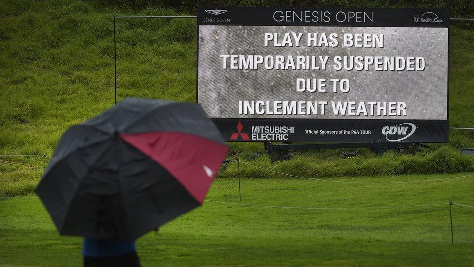 Play at golf course suspended