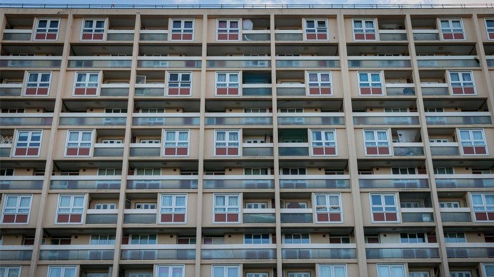 Housing stock including social housing can be seen on a estate on January 15, 2016 in Bristol, England.