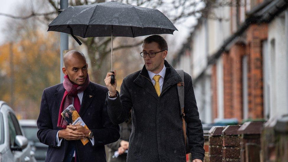 Lib Dem candidate Chuka Umunna campaigning in Watford (25 Nov)