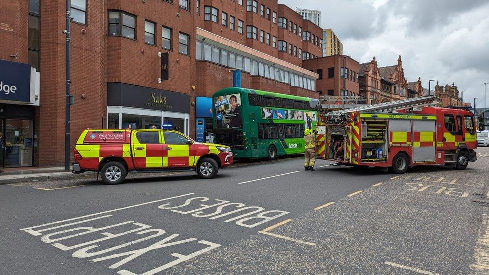 Fire crews in Vicar Lane