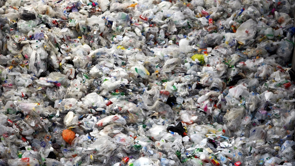 plastic bags in landfill