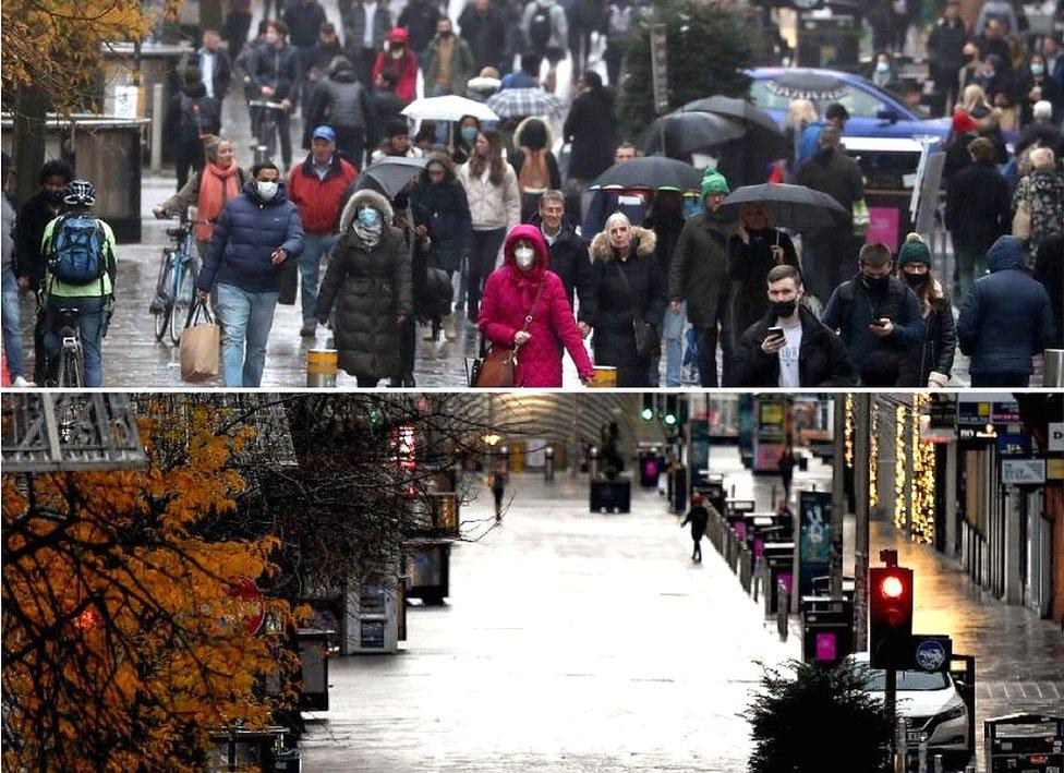 Buchanan Street on Friday and on Saturday