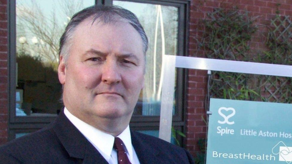 Ian Paterson outside Spire hospital