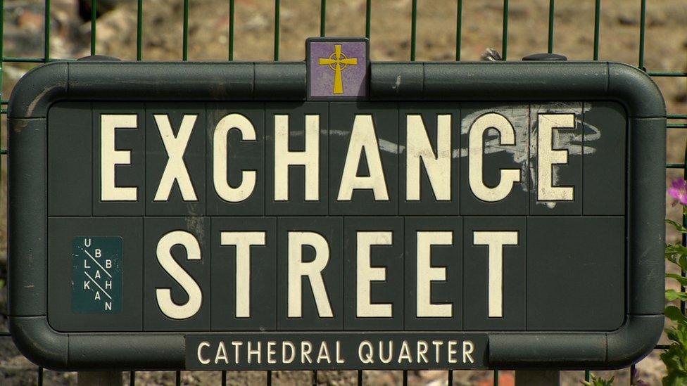 A street sign that reads: Exchange Street