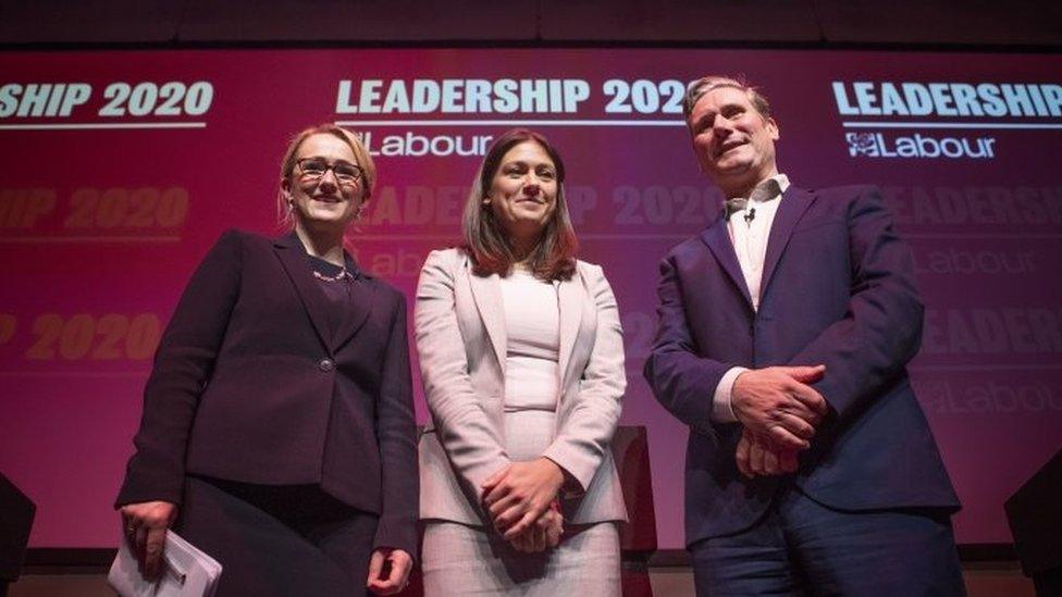 Rebecca Long-Bailey, Lisa Nandy and Sir Keir Starmer