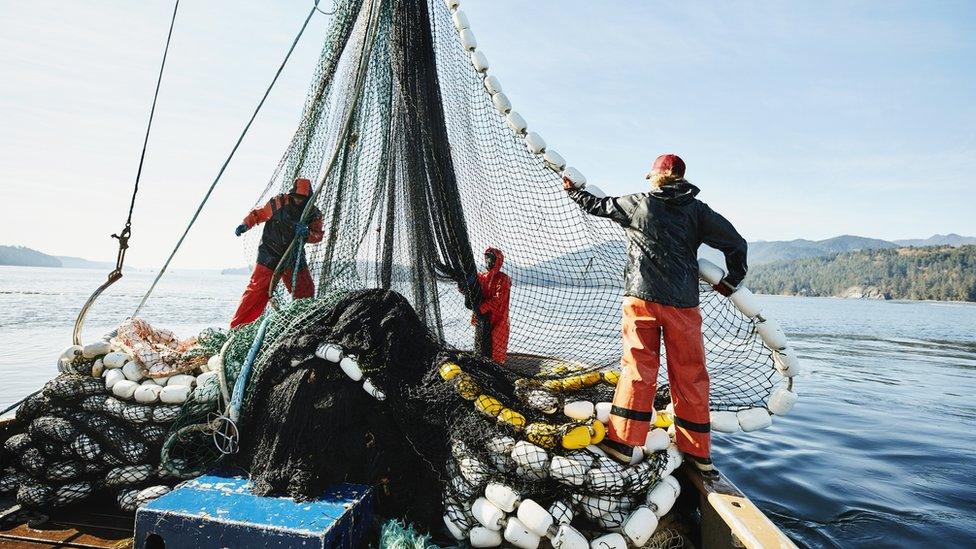 Fishermen on boat