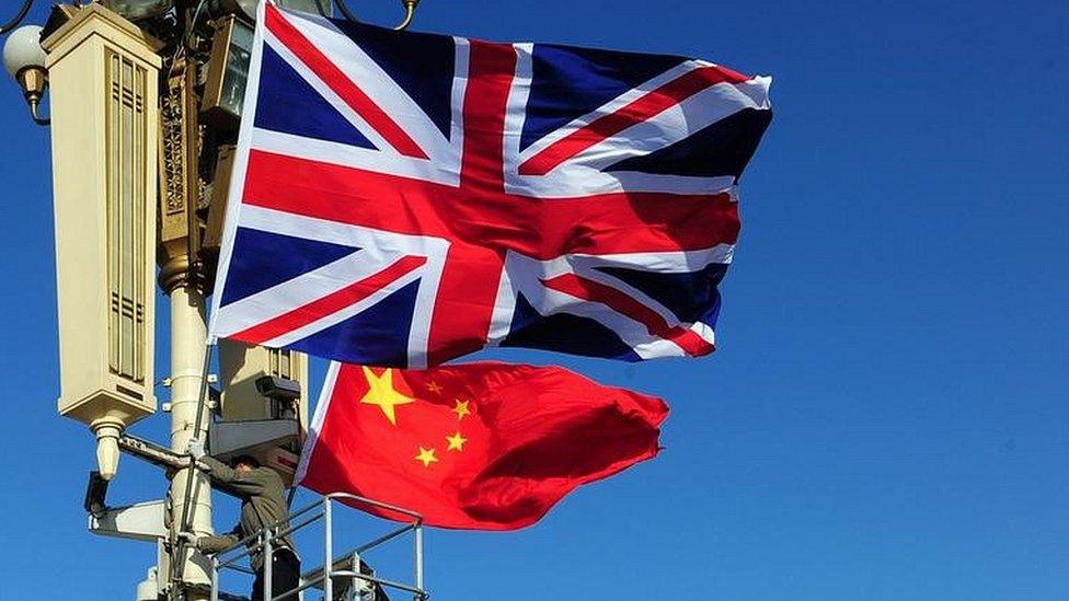 UK and Chinese flags