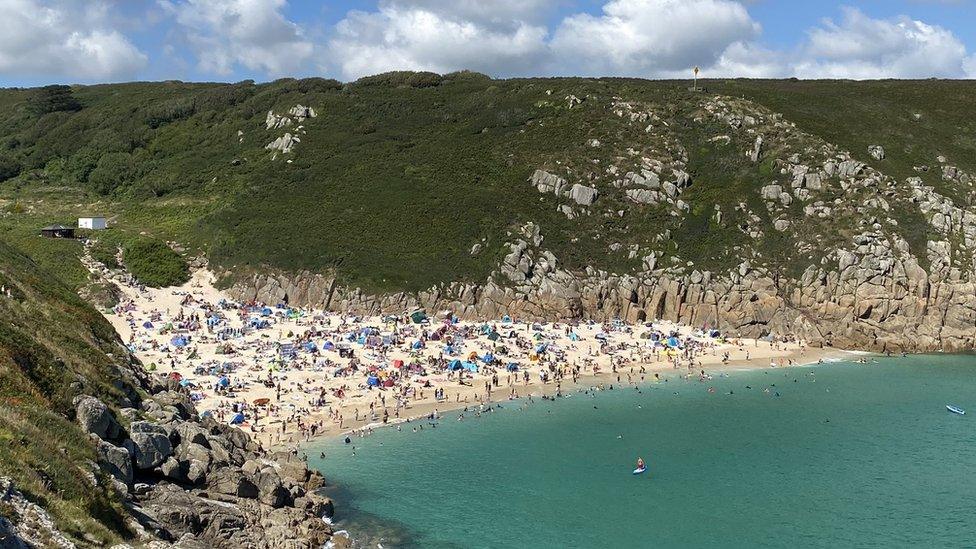 Porthcurno beach