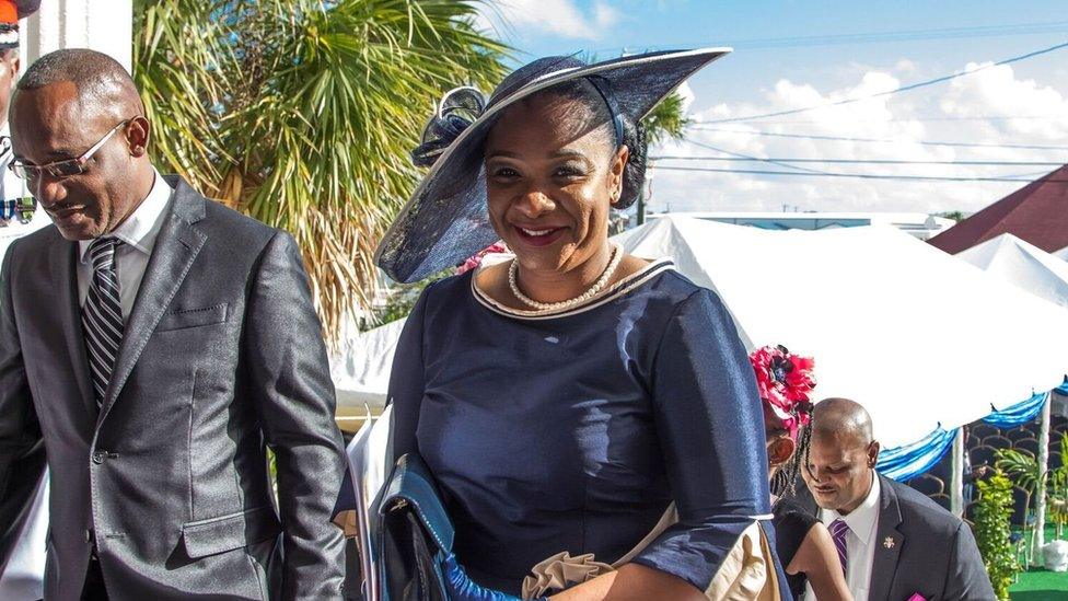 Premier Sharlene Cartwright-Robinson at the first sitting of the House of Assembly in December