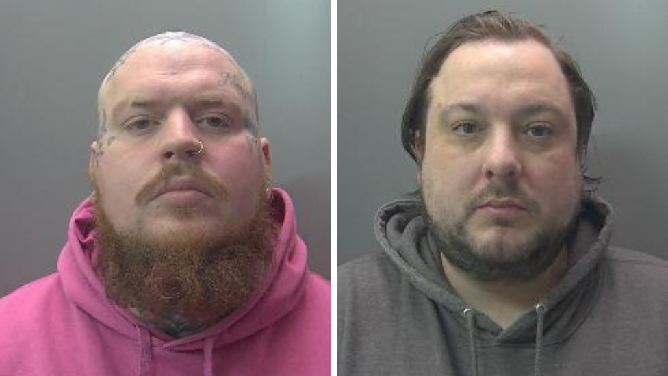 Police custody photos of Joshua Longland and Benjamin Hollis