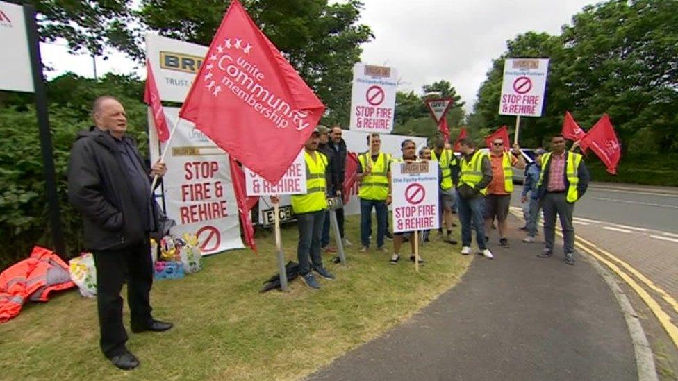 Brush engineers striking