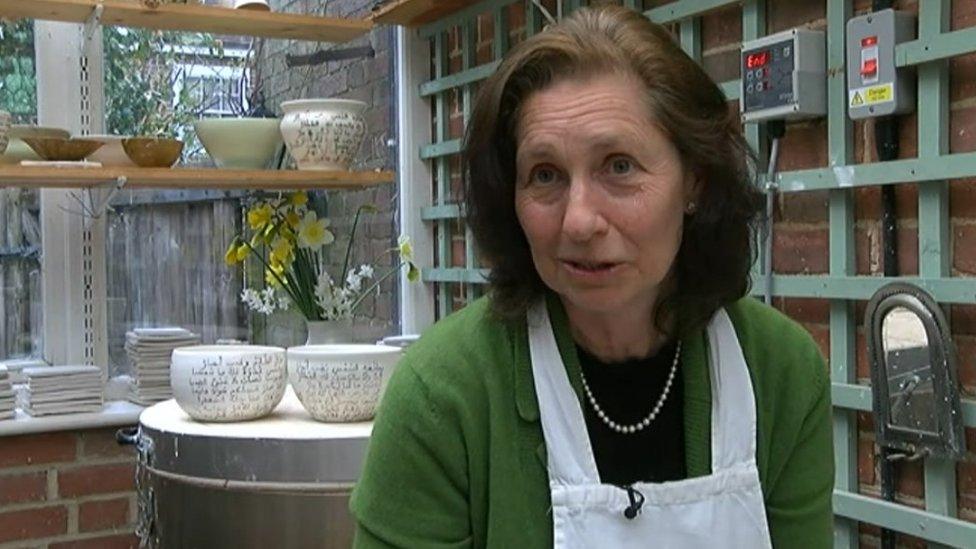 Carole Bennett in her Fletching studio