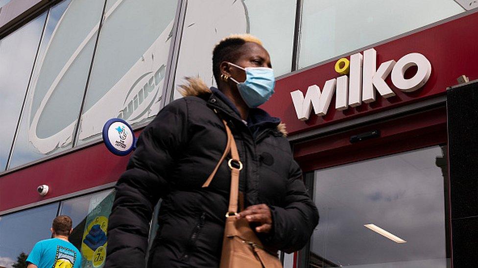 Shopper outside Wilko