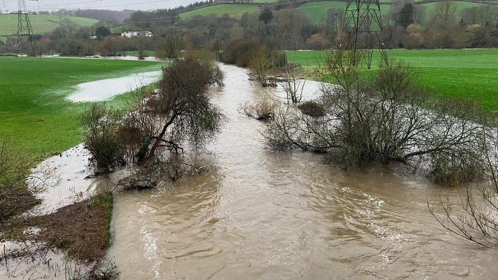 Flooding on the River Exe