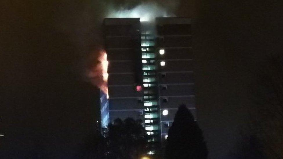 The fire at Coolmoyne House tower block