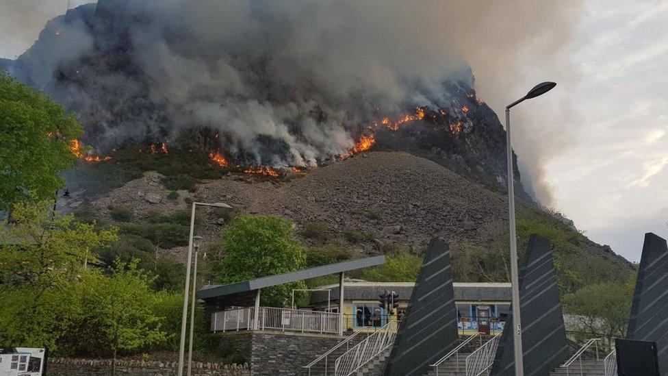 Tân mynydd Blaenau Ffestiniog