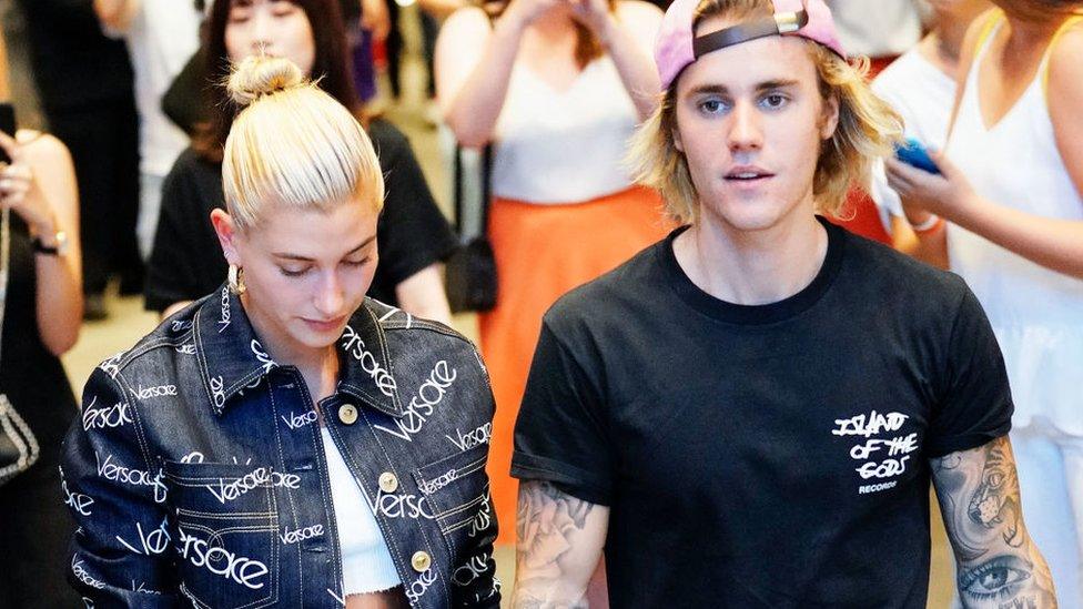 Canadian singer Justin Bieber and US model Hailey Baldwin