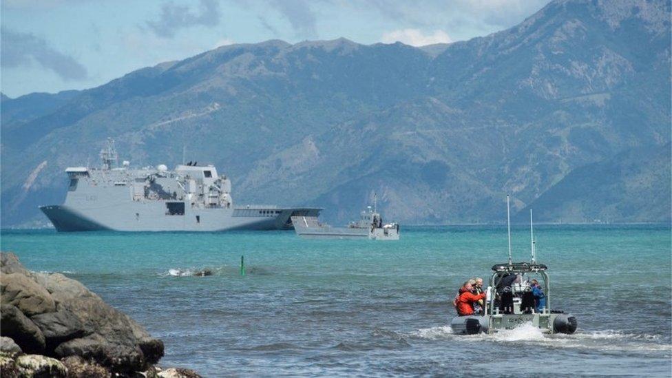 Evacuees are removed from Kaikoura, New Zealand (16 Nov 2016)