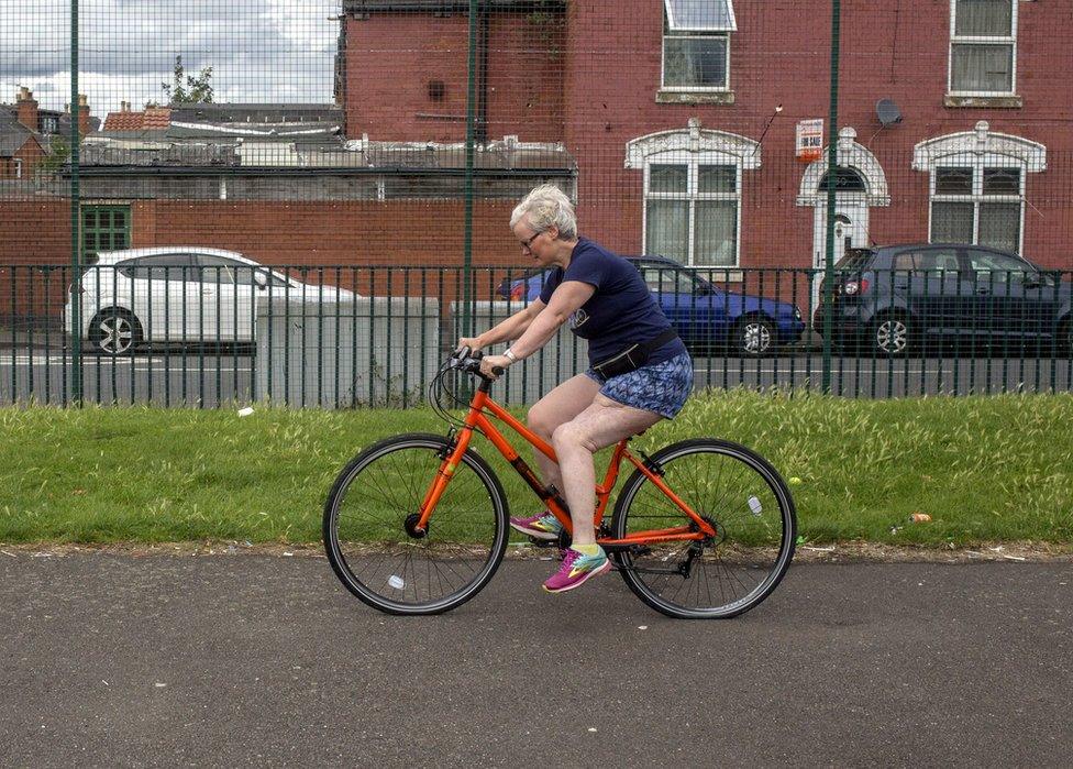 Pauline Roche cycling