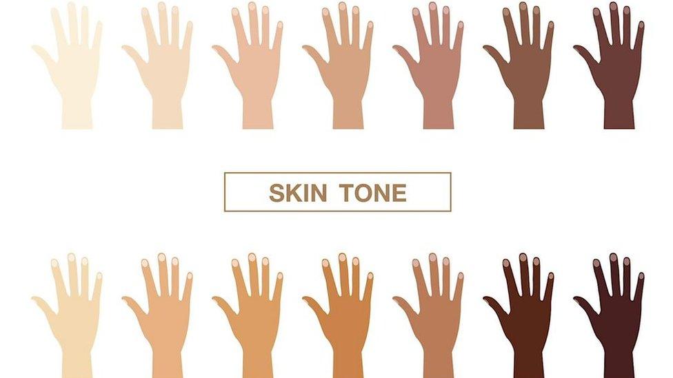 Different skin tones