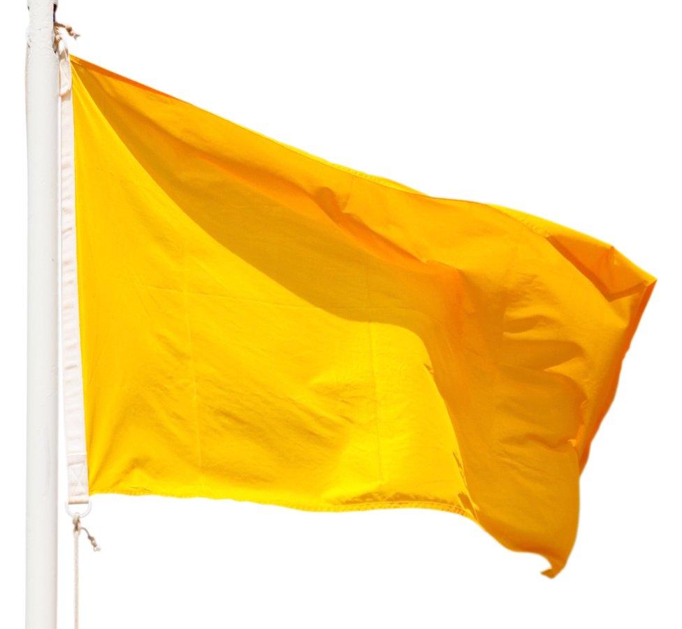 A yellow flag