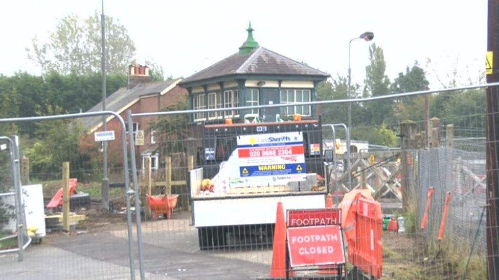 Work at the Plumpton level crossing