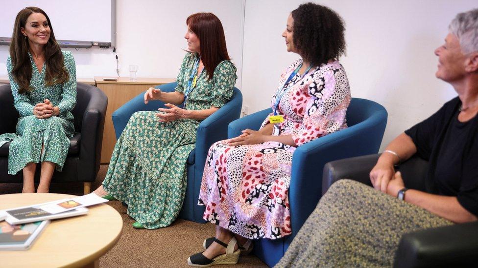 Princess Catherine and NHS staff in Nuneaton