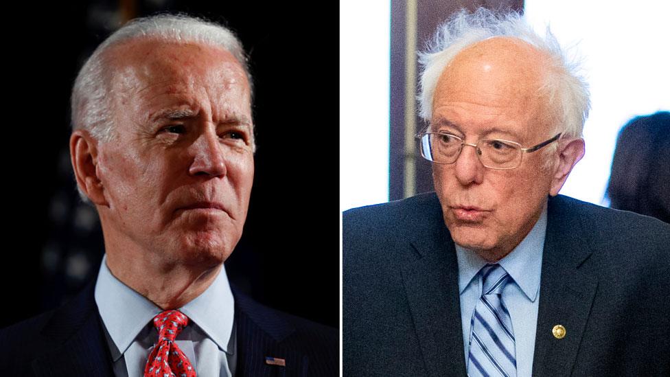 Joe Biden and Bernie Sanders