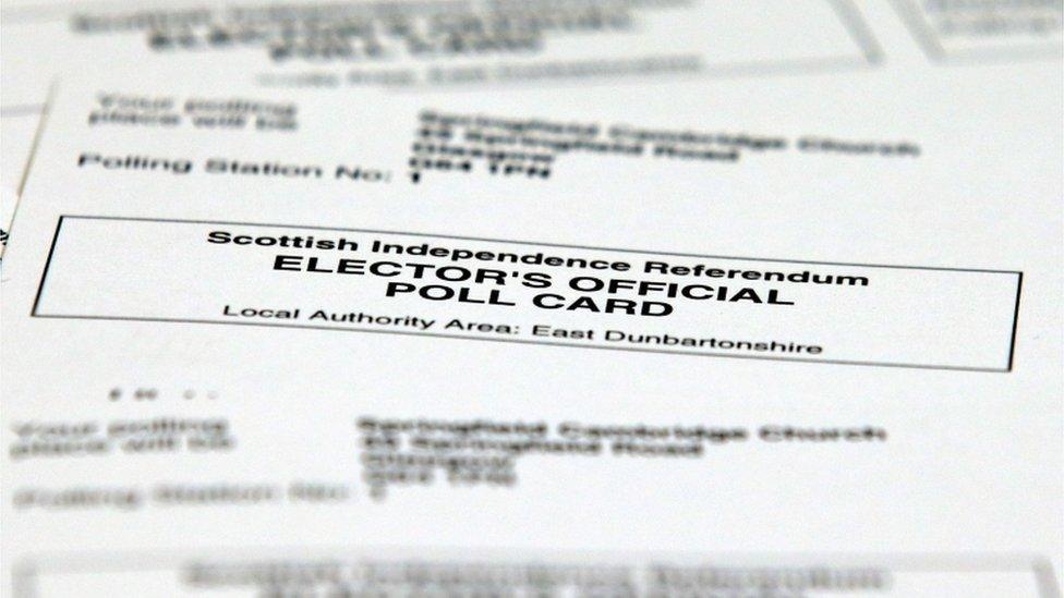 Referendum polling card