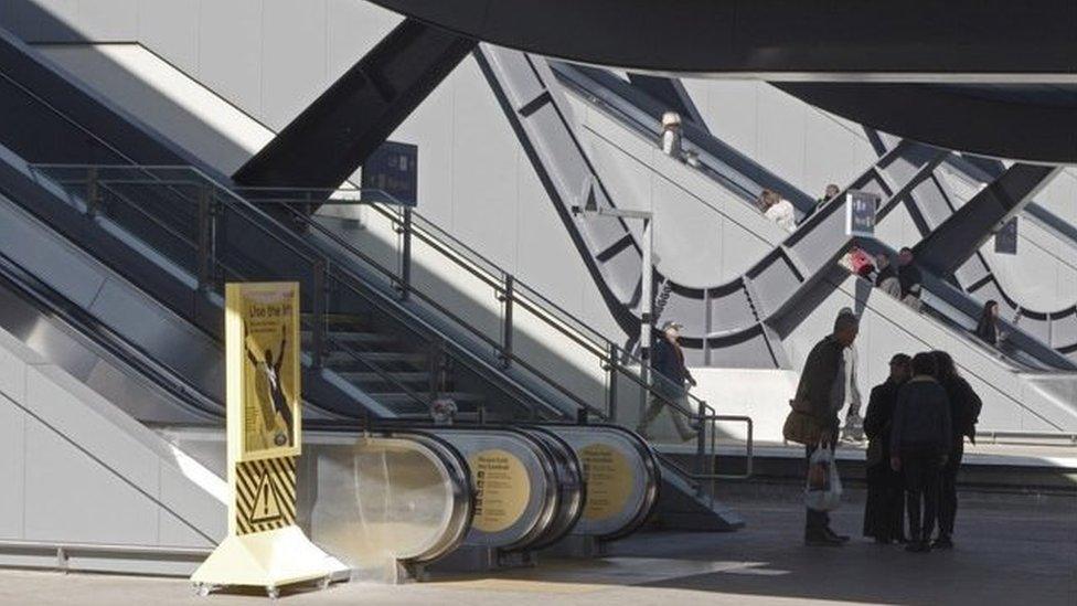 Escalators at Reading station