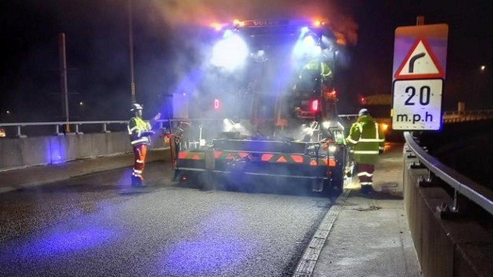 Road repairs being carried out