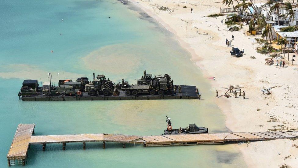 RLC Mexeflote approaches Sandy Bay Village beach in Anguilla