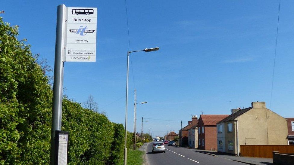 Lincolnshire bus stop