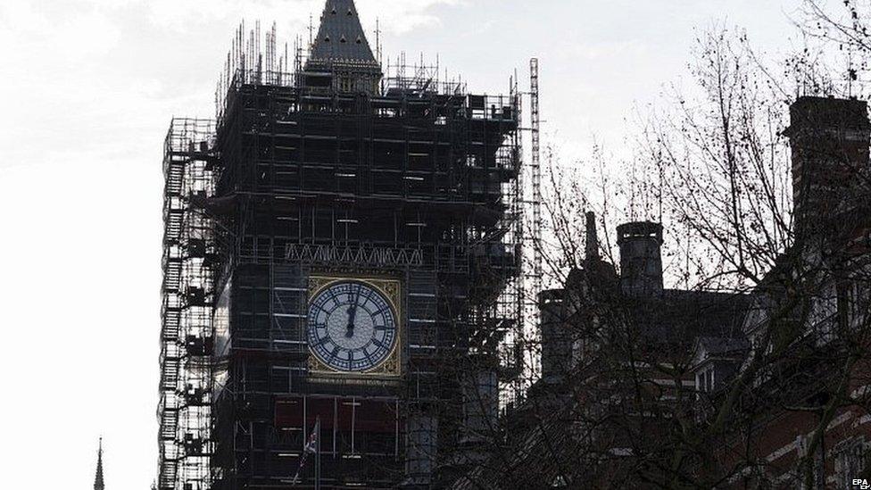 The Elizabeth Tower in the Palace of Westminster