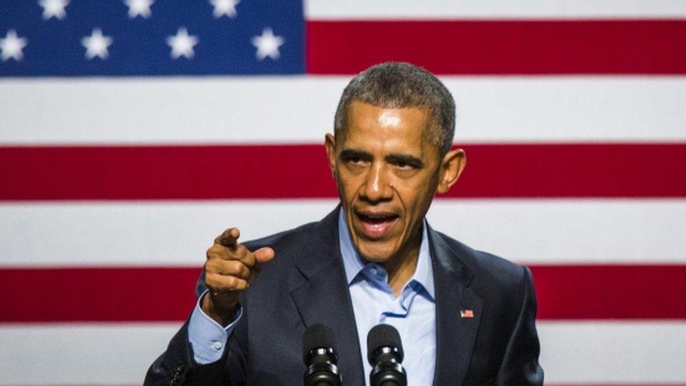 Barack Obama speaks at a Democratic event in Dallas on 12 March 2016